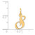 14K Small Fancy Script Letter S Initial Charm YC650S