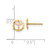 14K Two-tone Circle with Cross Post Earrings YE2119