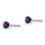 14k White Gold 3mm Amethyst Stud Earrings XBE110