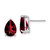 14k White Gold 10x7mm Pear Garnet Earrings XE83WGA