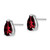 14k White Gold 10x7mm Pear Garnet Earrings XE83WGA