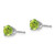 14k White Gold 5mm Peridot Stud Earrings XBE139