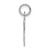 14KW White Gold Script Letter V Initial Charm YC249V