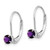 14k White Gold 4mm Amethyst/February Earrings XBE266