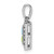 14K White Gold Family Jewelry Genuine Stone & Diamond Set Pendant XMPW41/2GY