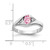 14k White Gold 6x4mm Oval Pink Tourmaline A Diamond ring Y2107PT/A