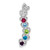 14k White Gold 5 Genuine Stone Family Pendant XMPW54/5GY