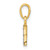 14KY with Rhodium Diamond Letter I Initial Pendant YC250I