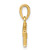 14KY with Rhodium Diamond Letter T Initial Pendant YC250T
