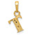 14KY with Rhodium Diamond Letter T Initial Pendant YC250T