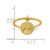 10k Polished Angel Dangle Charm Child's Ring 10R121