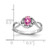 14k White Gold 6x4mm Oval Pink Sapphire AA Diamond ring Y2086SP/AA