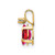 14k Diamond & Ruby Birthstone Pendant XBE162