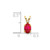 14k Diamond & Ruby Birthstone Pendant XBE162