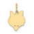 14k Polished Fox Head Charm YC632