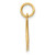 14K Medium Fancy Script Letter W Initial Charm YC652W