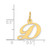 14K Small Fancy Script Letter D Initial Charm YC650D