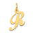 14K Small Fancy Script Letter R Initial Charm YC650R