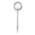 14k White Gold Small Fancy Script Letter A Initial Charm YC651A