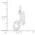 14k White Gold Small Fancy Script Letter A Initial Charm YC651A