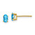 14k 5x3mm Oval Blue Topaz earring XE85BT
