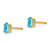 14k 5x3mm Oval Blue Topaz earring XE85BT