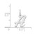14k White Gold Small Script Letter A Initial Charm YC659A