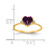 14k 6mm Heart Rhodolite Garnet A Diamond ring Y2185RG/A