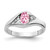 14k White Gold 6x4mm Oval Pink Tourmaline VS Diamond ring Y2107PT/VS
