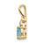 14k Blue Topaz and Diamond Pendant XBS295