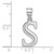 14kw Polished Etched Letter S Initial Pendant YC1437WS