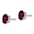 14k White Gold Rhodolite Garnet Oval Stud Earrings XE87WRG
