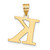 14k Polished Etched Letter K Initial Pendant YC1437K