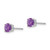 14k White Gold 5mm Amethyst Earrings XE72WAM