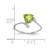14k White Gold 6mm Heart Peridot AAA Diamond ring Y2155PE/AAA