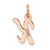14k Rose Gold Small Script Letter K Initial Charm YC658RK