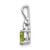 14k White Gold Peridot and Diamond Pendant XBS255