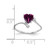 14k White Gold 6mm Heart Rhodolite Garnet A Diamond ring Y2155RG/A