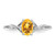 14k White Gold Citrine Birthstone Ring XBR430