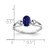 14k White Gold 7x5mm Oval Sapphire AA Diamond ring Y2190S/AA