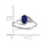 14k White Gold 6x4mm Oval Sapphire A Diamond ring Y2149S/A
