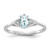 14k White Gold Aquamarine and Diamond Ring XBS230