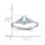 14k White Gold Aquamarine and Diamond Ring XBS230