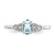 14k White Gold Aquamarine and Diamond Ring XBS230