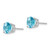 14k White Gold 7mm Blue Topaz Earrings XE74WBT