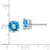 14k White Gold 7mm Blue Topaz Earrings XE74WBT