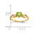 14k 5mm Heart Peridot AA Diamond ring Y2186PE/AA