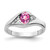 14k White Gold 6x4mm Oval Pink Sapphire AA Diamond ring Y2107SP/AA