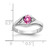 14k White Gold 6x4mm Oval Pink Sapphire AA Diamond ring Y2107SP/AA