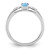 14k White Gold Aquamarine and Diamond Ring XBS302